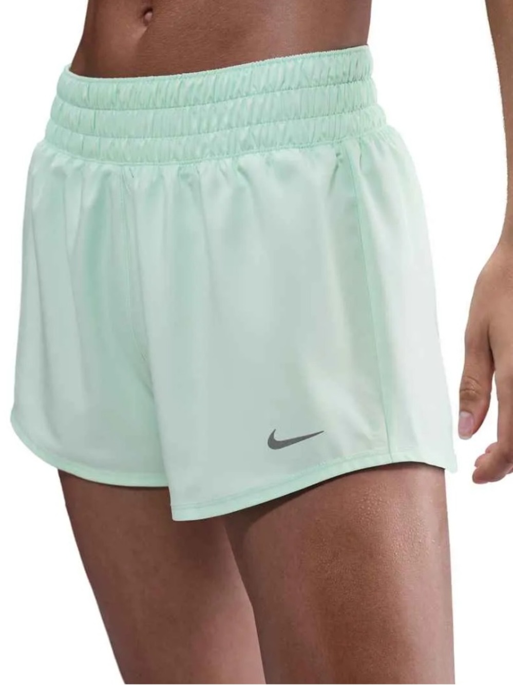 NWT Nike Women's One Dri-FIT Mid-Rise 3" Brief-Lined Shorts - Mint Foam